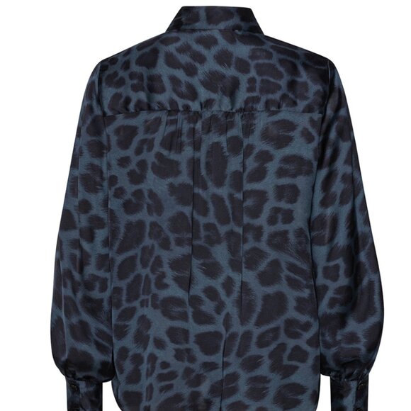 Karmamia $$$ NWT $$$ Elle Shirt - Navy Leopard Blouse - Picture 2 of 3